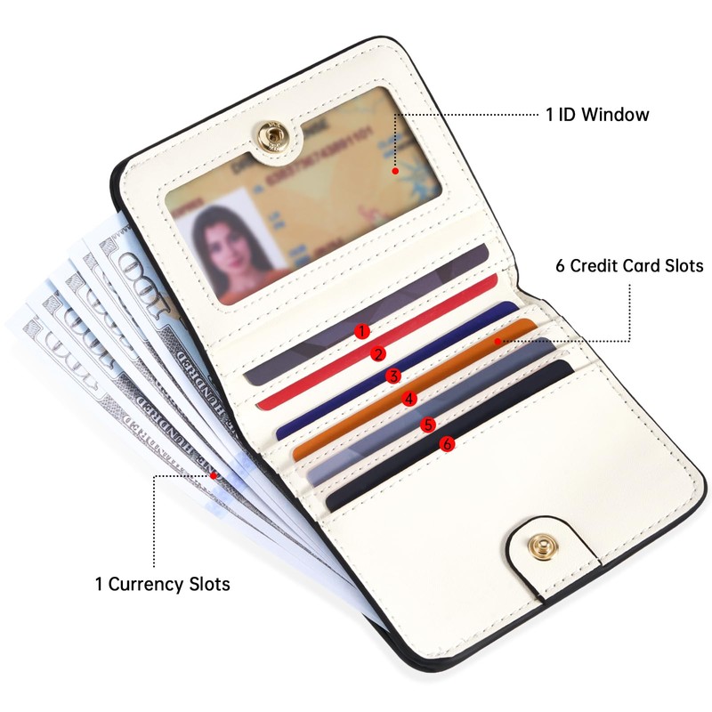 Toughergun Wallet Women Rfid Blocking Small Compact Bifold Luxury Leather