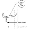 Azar 800072-CLR 2-Inch Plastic Hook, 50-Pack, Clear