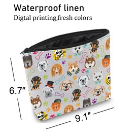 Dog Makeup Bag Dog Gifts Makeup Bag Dog Lovers Gifts for Dog Owner Dog Mom Gifts Puppy Dog Gifts Dog Zipper Pouch Makeup Bag, Jesus And Coffee, Makeup Bag