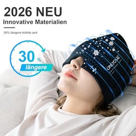 ONLYCARE Migraine Mask, Upgraded Migraine Cooling Mask, Sleep Mask, Cooling Cap, Cooling Hood, 360° Gel Surround Cooling Pads for Relieving Migraines, Headaches, Stress
