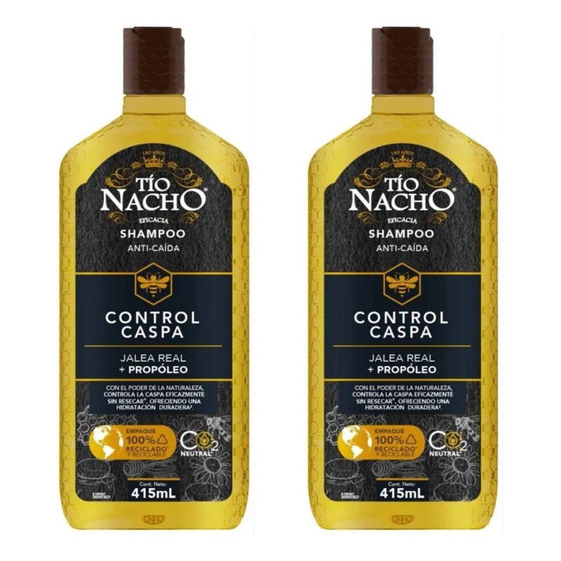 Tío Nacho Shampoo Control Caspa Con Propóleo 2 Botellas