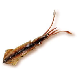 Rhino Premium Rigsquid Sea Fishing Lure Imitation Squid with Fishing Hooks Fishing Accessories Rubber Fish Natural 13 cm