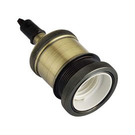 Black Ceiling Rose Vintage Pendant Light Fitting Modern Retro Industrial Style E27 Lamp Holder