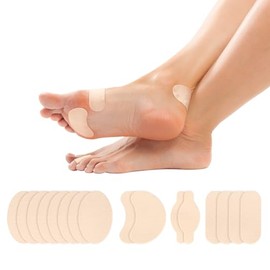 Moleskin Adhesive Tape Pads for Blister - Promifun Blisters Bandages for Foot, Toe, Feet,Finger - Mole Skin Patch for Blister,Callus,Bunion Prevention & Recovery - 16 Sheets of 4 Shapes,Beige