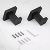 HITSLAM Towel Hooks for Bathroom Wall Mounted, Black Bathroom Hooks,