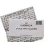 10 Pack Large Print Low Vision Checkbook Registers, 3" x