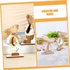 Ipetboom 3pcs Wooden Easter Bunny Decorations Cartoon Style Rustic Rabbit