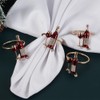 Wuluwala Napkin Buckle Holder 6Pcs Wine Bottle Wine Glass Napkin