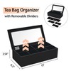 Tasybox Tea Bag Organizer, Acrylic Tea Box with Lid, Tea