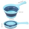 TOPBATHY 2pcs Folding Water Ladle: Multipurpose Plastic Ladle Collapsible Bath