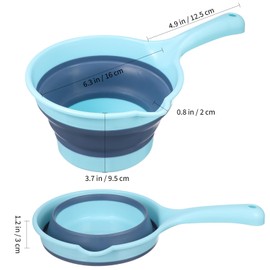 TOPBATHY 2pcs Folding Water Ladle: Multipurpose Plastic Ladle Collapsible Bath Scoop Kitchen Water Scoop For Kitchen, Bathroom & Garden Use, Lightweight Water Dipper