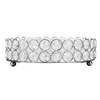 Crystal Cosmetic Makeup Tray 8in Round Display Tray Mirrored Metal