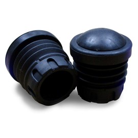 ajile Anti-Slip Fusska Wiping Cloth Reinforced VULKANIS Alloy Rubber Cane Caps Light Curved Black For Furniture with 35 mm Outer Diameter – 4 Piece – EHC135X4 FBA