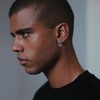 Viking Mens Hoop Earrings 925 Sterling Silver with Gemstone Celtic