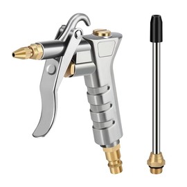 Air Duster, Air Blow Gun, Air Duster Gun, Nozzle for Air Tools, 4.7 inches (12 cm), Strong Metal, Flow Rate Adjustment, Car Cleaning, Furniture Cleaning, Industrial Dust, Electric Dust Removal, Water