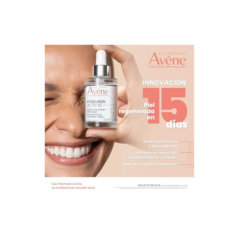 AVENE Hyaluron Activ B3 Sérum Concentrado, Niacinamida y Ácido Hialurónico,