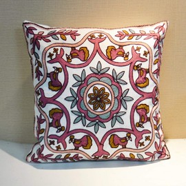 ZUODU Set of 2 Comfortable Soft Embroidery Pink Cushion Covers Christmas Cushion Cover Square Throw Pillow Protectors for Home Bedroom Living Room 45 X45 Cm Color 2#