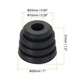 PATIKIL 31x26mm Compressor Rubber Feet Foot Foot Mount Anti-Vibration Pad Replacement for Air Conditioner Refrigerator Black