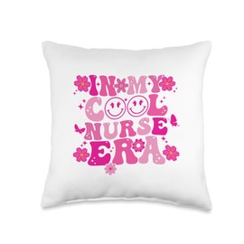 Nad-Nurse In My Cool Era Groovy Nurse Life Throw Pillow, 16x16, Multicolor