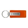 Au-TOMOTIVE GOLD Rectangular Leather Key chain for Honda (Orange)