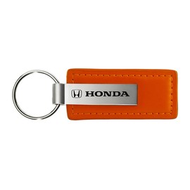 Au-TOMOTIVE GOLD Rectangular Leather Key chain for Honda (Orange)