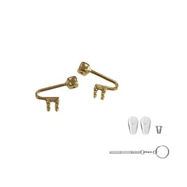 1 Pair Eyeglass Nose Pads Arms Replacement Metal Pad Holder Bridge Plug-in Piece Stainless Steel Screwdriver Repair Kit