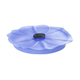 Charles Viancin - Poppy Pop Silicone Lid for Food Storage - 8''/20cm - Airtight Seal on Any Smooth Rim Surface - BPA-Free - Freezer, Refrigerator and Dishwasher Safe - Orange Tangerine