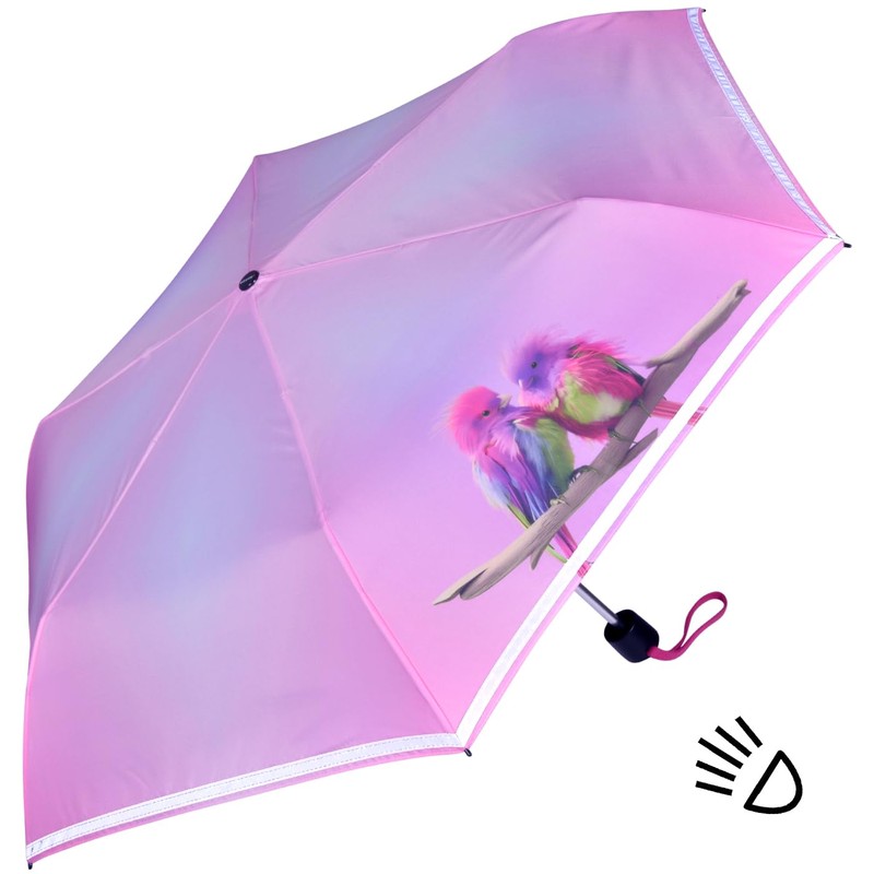 Knirps children's compact umbrella with reflective trim.