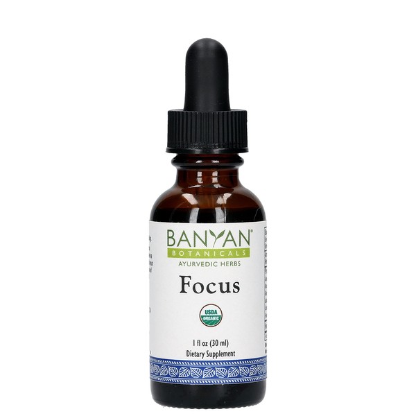 Banyan Botanicals Organic Focus Liquid Extract, USDA Certified Organic, Ayurvedic Herbal Nootropic Formula Designed to Provide Mental Support When You Need to be Focused, Aware, and Alert.