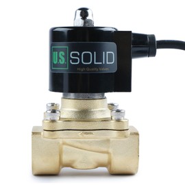 U.S. Solid 3/4" Brass Electric Solenoid Valve Underwater 110V AC Normally Closed VITON IP67 Air Water Oil Fuel