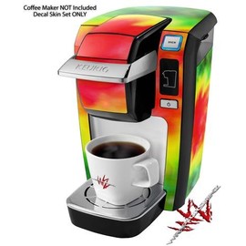 WraptorSkinz Decal Style Vinyl Skin compatible for Keurig K10 / K15 Mini Plus Coffee Makers Tie Dye (COFFEE MAKER NOT INCLUDED)