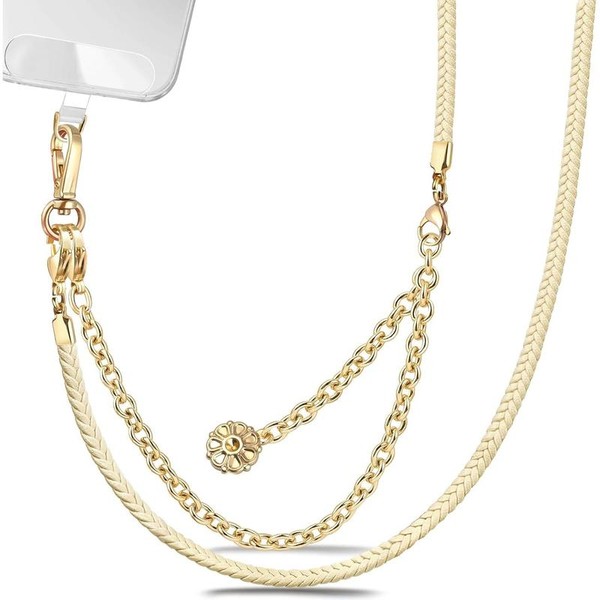 2-In-1 Cell Phone Lanyard Adjustable Crossbody Phone Chain with Detachable
