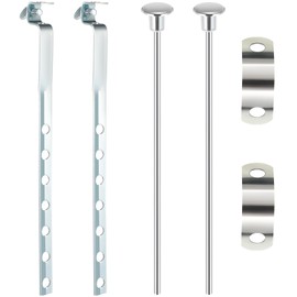 Enhon 2 Pack Universal Lavatory Pop Up Drain Lift Rod, Linkage, and Spring Clip Kit, Compatible with PF0906-CH, Bathroom Sink Stopper Pull Pivot Rod Assembly, Chrome