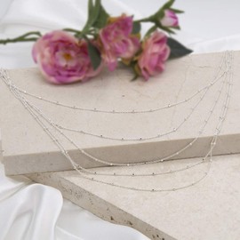 Tuscany Silver 5 Strand Graduated Necklace of Length 38cm