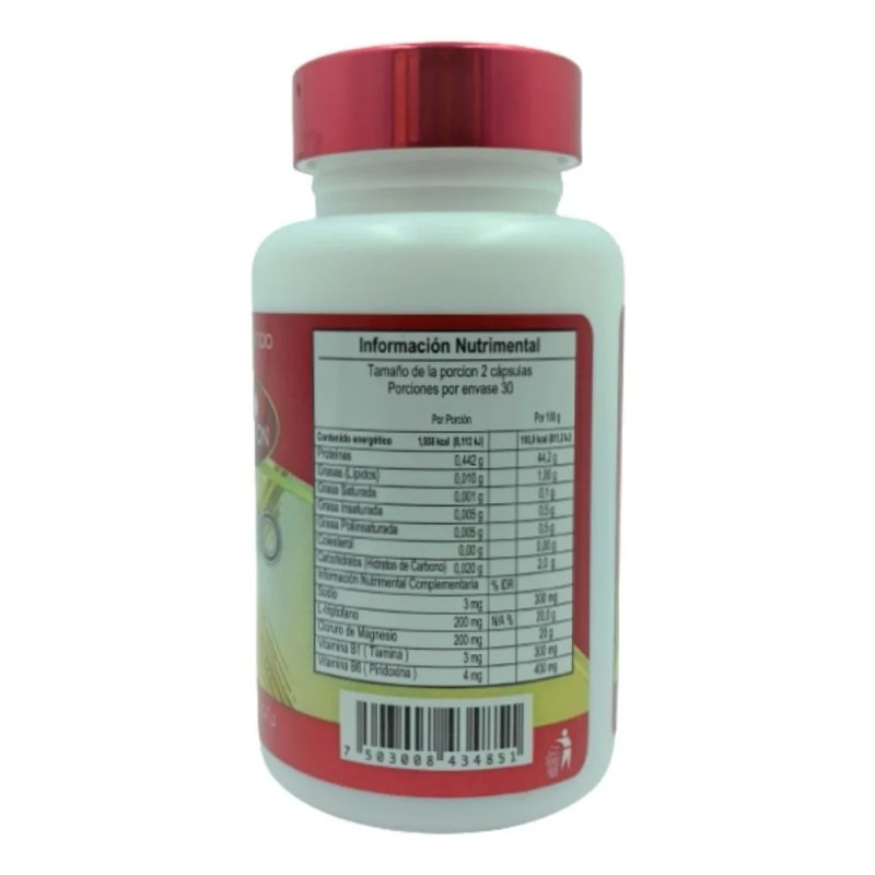 L-triptofano 60 Cáps De 500 Mg Keep Natural Sabor Sin