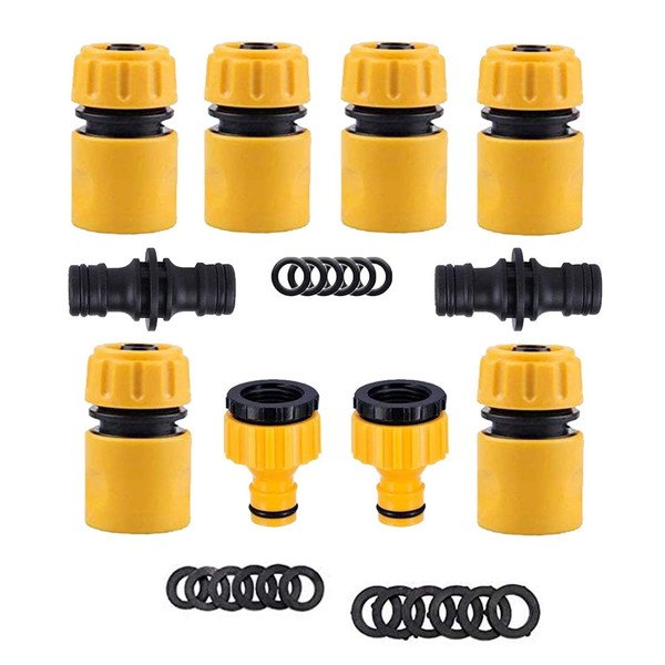 Garden Hose Connector Kit, 10 Pieces (6 Hose Quick Connector,