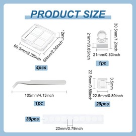 BENECREAT 4Pcs Empty DIY Eyeshadow Box Kit, Slim Custom Makeup Palette Wrapped Powder Blush Lipstick Container with 20pcs Palette Pans for Travel, DIY Cosmetic, Crafts projects