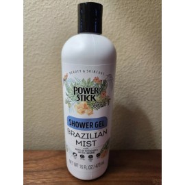 Power Stick Brazilian Mist Shower Gel Pistachio & Salted Caramel 16 Oz NEW