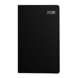Idena 12060 Pocket Diary 2026 in Format 10 x 16.5 cm, 1 Day on 1 Page, Diary with Black Cover, Ribbon Page Marker and Index Cut