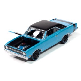 DCD 1969 Dodge Dart GTS 340 Blue with Black Top and Stripes "Goodyear Blue Streak" "Pop Culture" 2025 Release 1 1/64 Diecast Mod