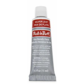 Rub 'N Buff Amaco Rub 'N Buff Wax Metallic Finish, Silver Leaf, 0.5-Fluid Ounce - 3 Pack