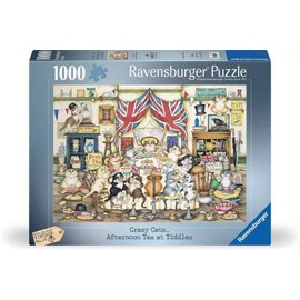 Ravensburger Crazy Cats Afternoon at Tiddles 1000 Piece Jigsaw Puzzles for Adults and Kids Age 12 Years Up - Animals