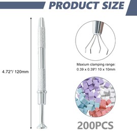 OUDQFCJ Pack of 200 Nail Art Sponge with Metal Gripper, Sponge Brush Applicator, Nail Design Accessories, Sponge Brush, Used to Create Gradient Nail Art Patterns