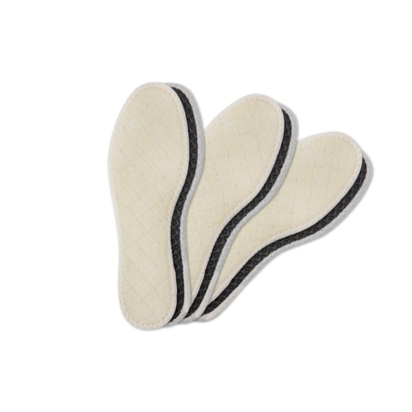 Wool and Alu Winter Shoe Insole, Set of 3 Pairs,