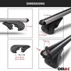 OMAC Roof Rack Cross Bar Set for Mercedes Metris W447