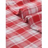 Allegra K Women's Summer Plaid Tops Casual Short Sleeves Western