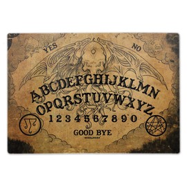 ShopQuality4U Premium Medium Glass Cutting Board Cheese Board Board Ouija Board Goth Emo Metal Design Kitchen Worktop Saver Protector