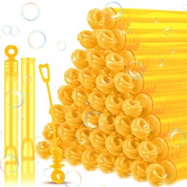 Shappy 100 Pcs Mini Bubble Wands Bubbl Party Favors for Kids Rose Bubble Wands Bulk for Summer Outdoor Party Bath Time Wedding Graduation Gifts Toys Goodie Bag Stuffer for Child Girls Boys(Yellow)