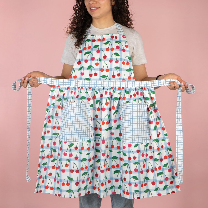 Danica Jubilee Maisie Apron, Cherry, Cotton, for Home Cooks, Unisex-Adults,