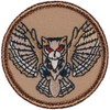 Hunting Owl Patrol Patch - 2" Diameter Round Embroidered Patch